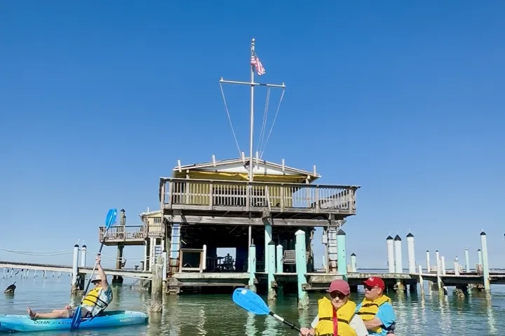 a small boat in a body of water