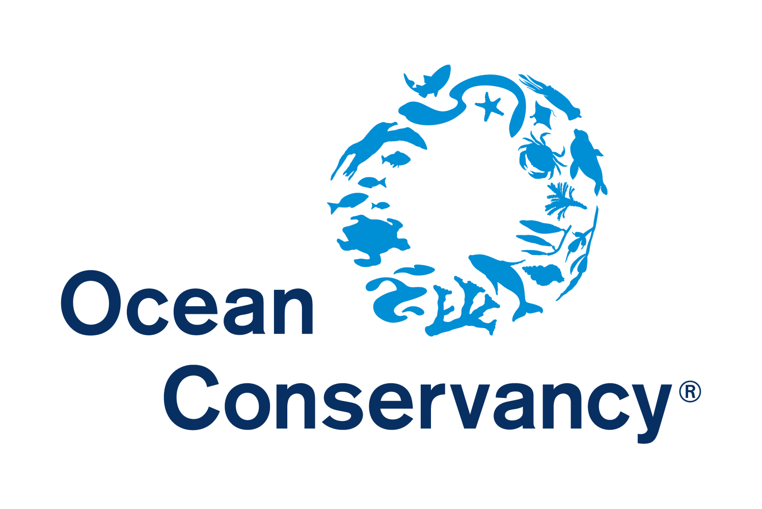 Ocean Conservancy logo with marine life in a circle.